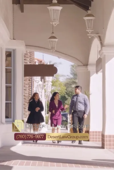 The Desert Law Group team outside their Indian Wells office